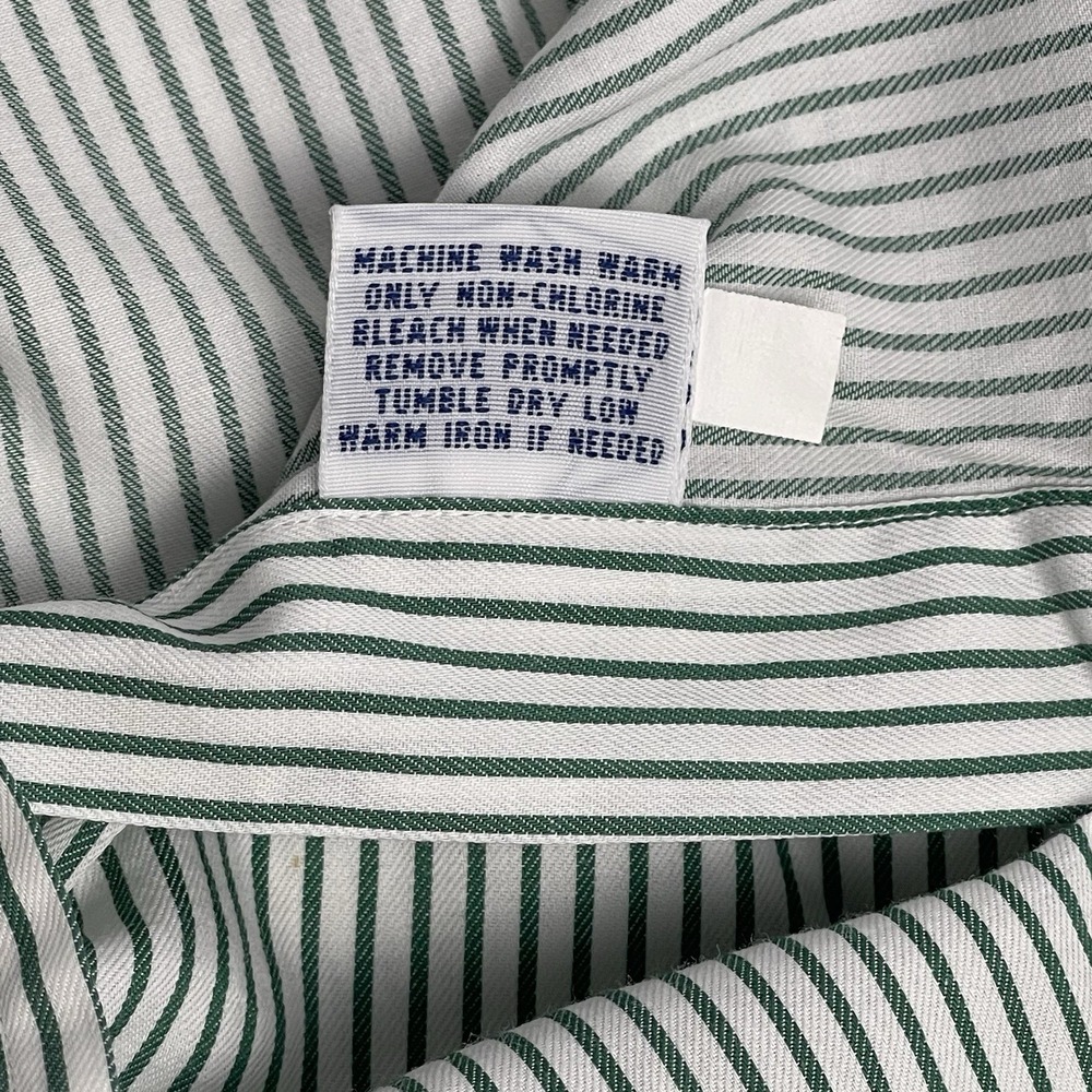 Ralph Lauren Men's XLT Cotton Green White Stripe Long Sleeve Button Down Shirt - Picture 6 of 11